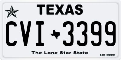 TX license plate CVI3399