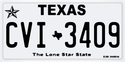 TX license plate CVI3409