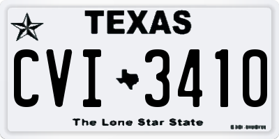 TX license plate CVI3410