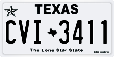 TX license plate CVI3411
