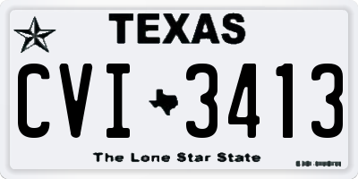 TX license plate CVI3413