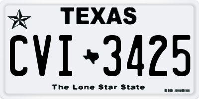 TX license plate CVI3425
