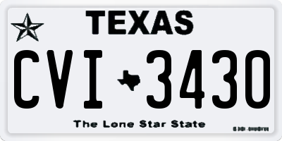 TX license plate CVI3430
