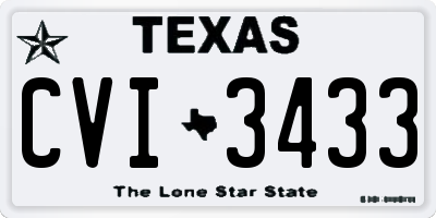 TX license plate CVI3433