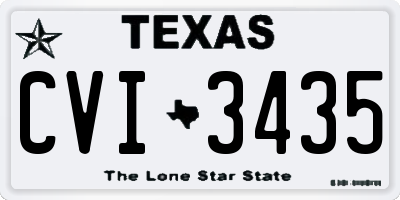 TX license plate CVI3435