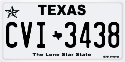 TX license plate CVI3438