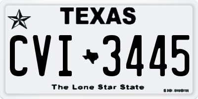 TX license plate CVI3445