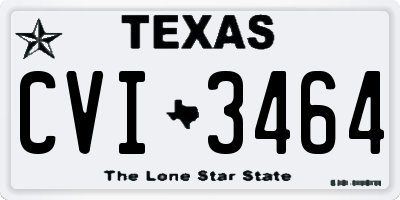TX license plate CVI3464