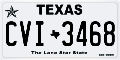 TX license plate CVI3468