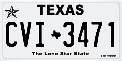 TX license plate CVI3471