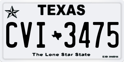 TX license plate CVI3475