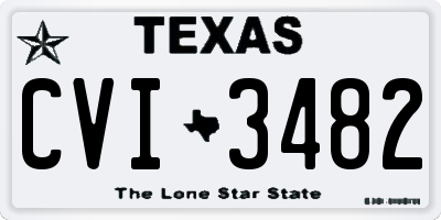 TX license plate CVI3482