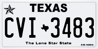 TX license plate CVI3483