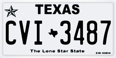TX license plate CVI3487