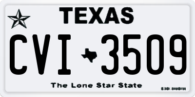TX license plate CVI3509
