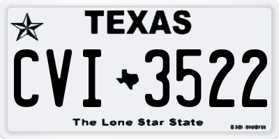 TX license plate CVI3522