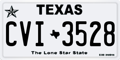 TX license plate CVI3528