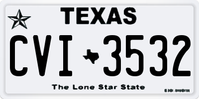 TX license plate CVI3532