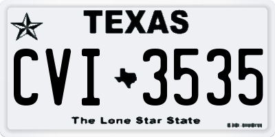 TX license plate CVI3535