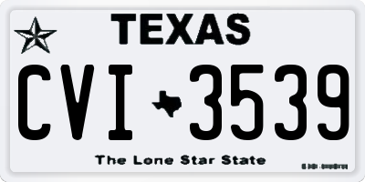 TX license plate CVI3539