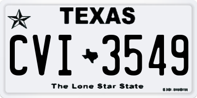 TX license plate CVI3549