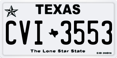 TX license plate CVI3553