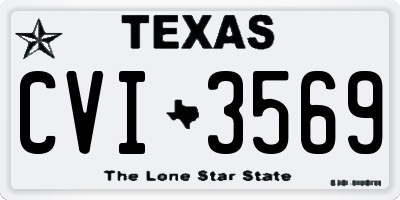 TX license plate CVI3569