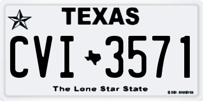 TX license plate CVI3571