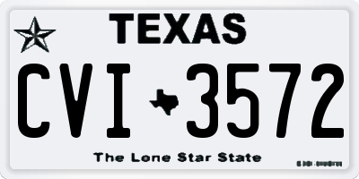 TX license plate CVI3572