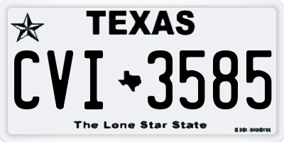 TX license plate CVI3585