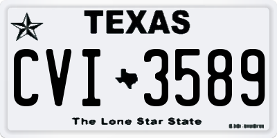 TX license plate CVI3589