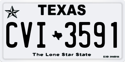 TX license plate CVI3591