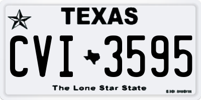 TX license plate CVI3595