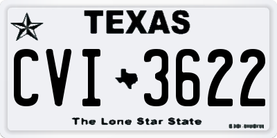 TX license plate CVI3622