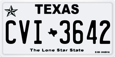 TX license plate CVI3642