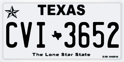 TX license plate CVI3652