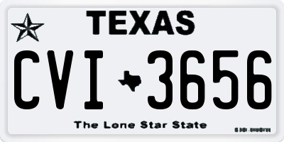 TX license plate CVI3656
