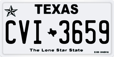 TX license plate CVI3659