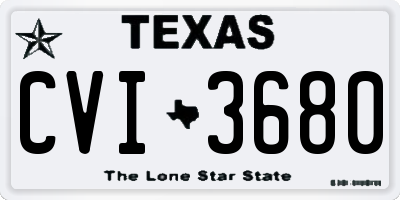 TX license plate CVI3680