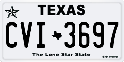 TX license plate CVI3697