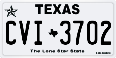 TX license plate CVI3702