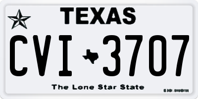 TX license plate CVI3707