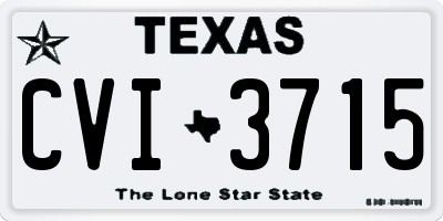 TX license plate CVI3715