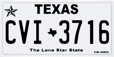 TX license plate CVI3716
