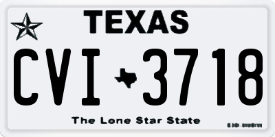 TX license plate CVI3718