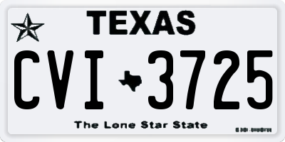 TX license plate CVI3725
