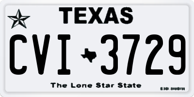 TX license plate CVI3729