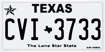 TX license plate CVI3733