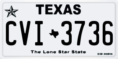 TX license plate CVI3736