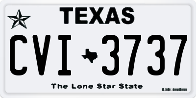 TX license plate CVI3737